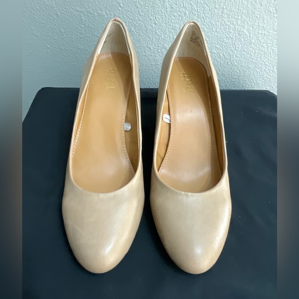 a.n.a Classic Tan Wedge Women's Heels